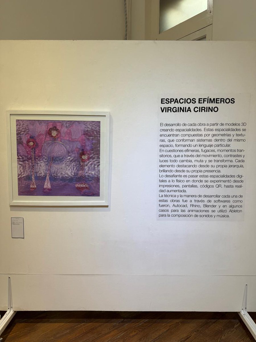 CreatingVisionA's tweet image. Exposición individual “Entidades y espacialidades” en Museo histórico de Río Cuarto (agosto 2025)

Exposición individual “Espacios efímeros” en Casa de la Cultura, Río Cuarto (septiembre 2025)

instagram.com/p/DPcNNOkkfyJ/…