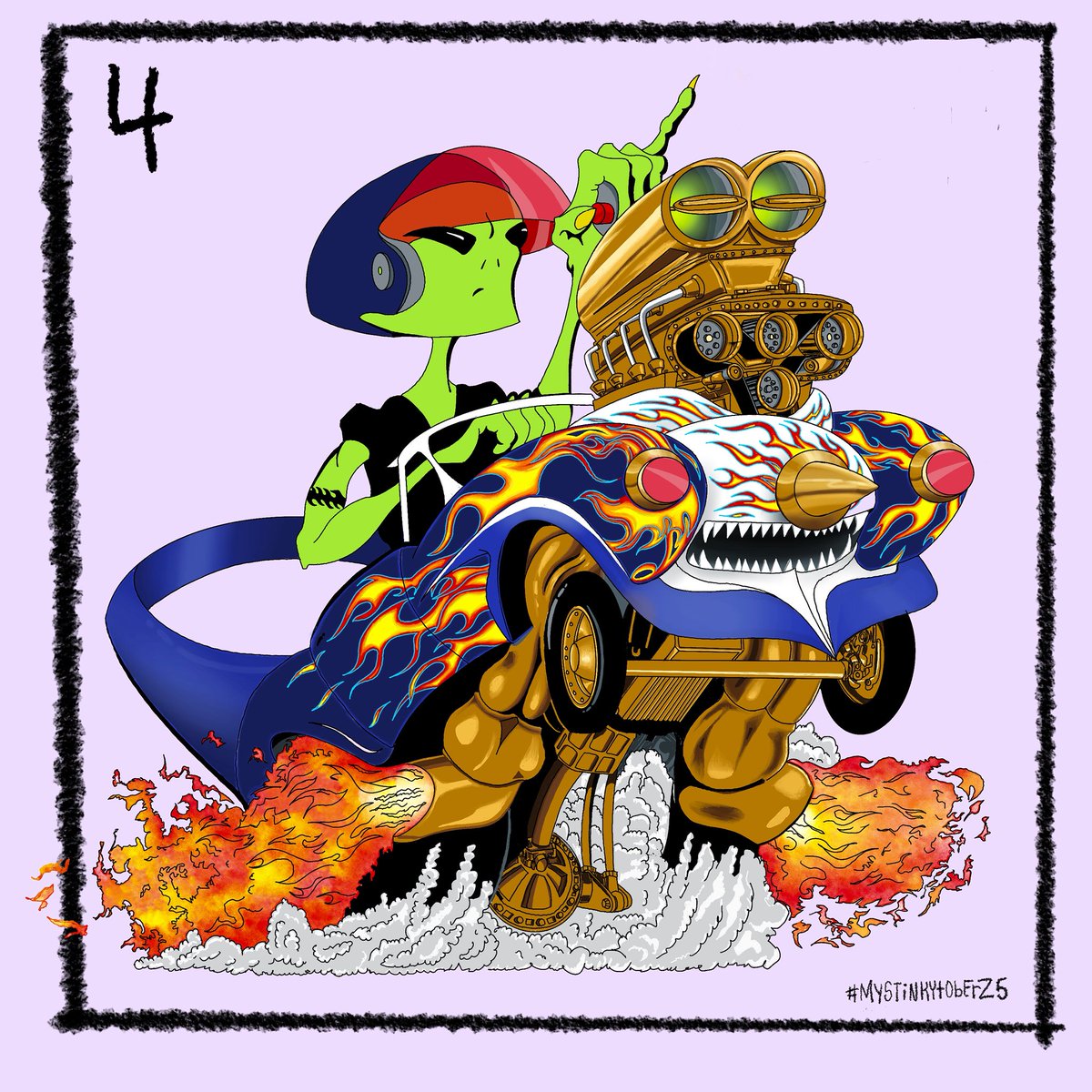 chatterwacky's tweet photo. Day 4 #mystinkytober25 Alien
#mystinkytober25Alien
#ChatterWacky #AllThingsAlien #HotRodArt #Gasser #lowbrowart #humorforhappiness https://t.co/VKpEwjVvyX
