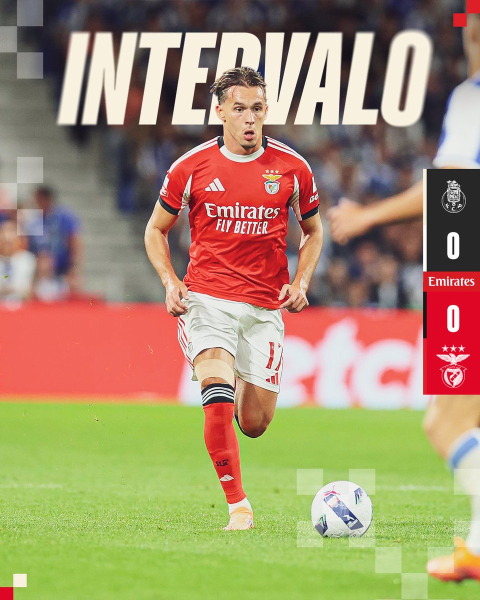 SLBenfica's tweet photo. ⏸ Tempo de intervalo.

#FCPSLB | #LigaPortugalBetclic https://t.co/zptWLK8pAh