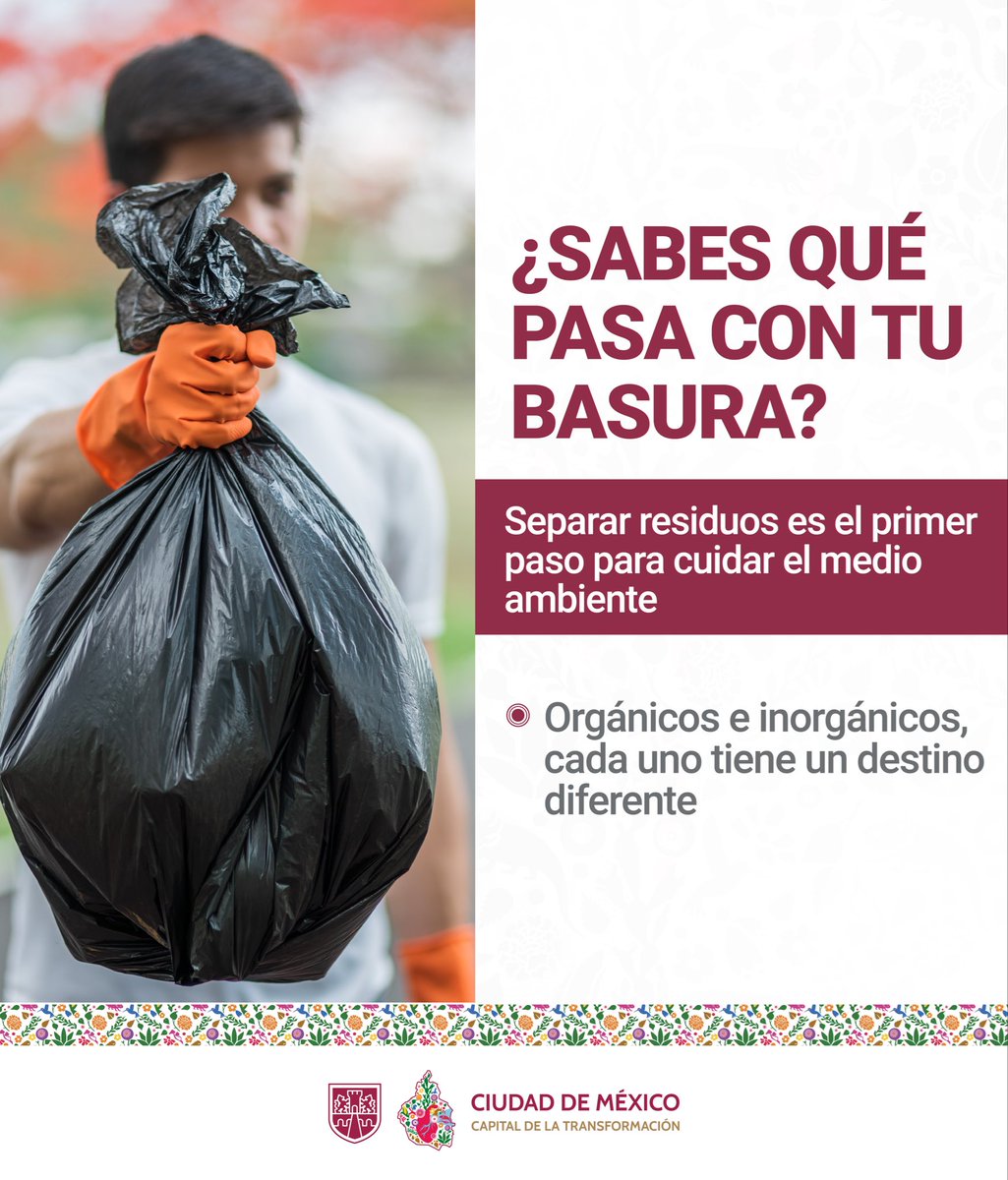GobCDMX's tweet image. ♻️✨ ¿Sabías que separar tu basura ayuda a transformar la Ciudad de México en una #CiudadMásVerde?

🌍 Cada acción cuenta: separa, recicla y cuida el medio ambiente junto a nosotros.

#CapitalDeLaTransformación #BasuraCero
