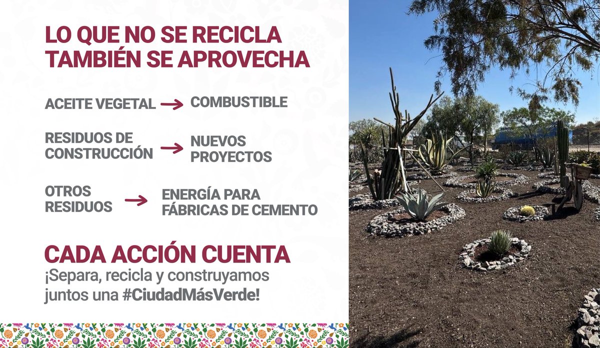 GobCDMX's tweet image. ♻️✨ ¿Sabías que separar tu basura ayuda a transformar la Ciudad de México en una #CiudadMásVerde?

🌍 Cada acción cuenta: separa, recicla y cuida el medio ambiente junto a nosotros.

#CapitalDeLaTransformación #BasuraCero
