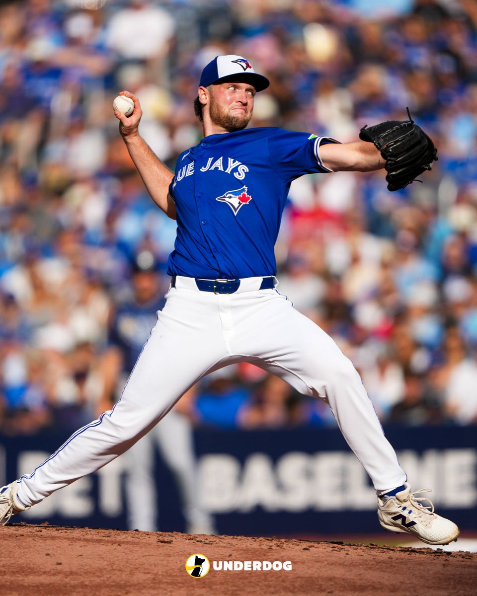 UnderdogMLB's tweet photo. Trey Yesavage: 9 Ks through 3.2 IP

New Blue Jays postseason record https://t.co/qOLwS6dZwg