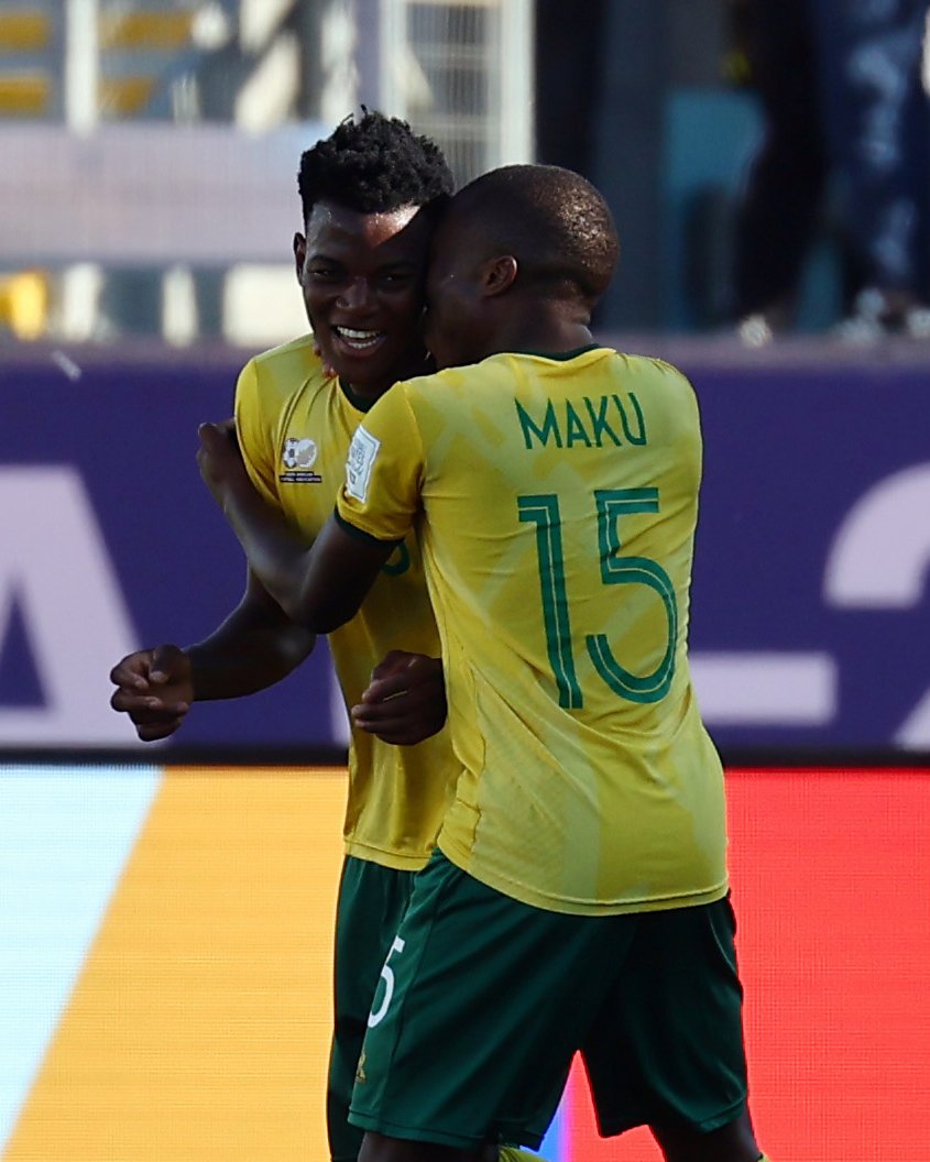 FIFAWorldCup's tweet photo. 🇿🇦South Africa lead at halftime in Rancagua.
#U20WC | #LegendsInMaking https://t.co/1475fCrk17