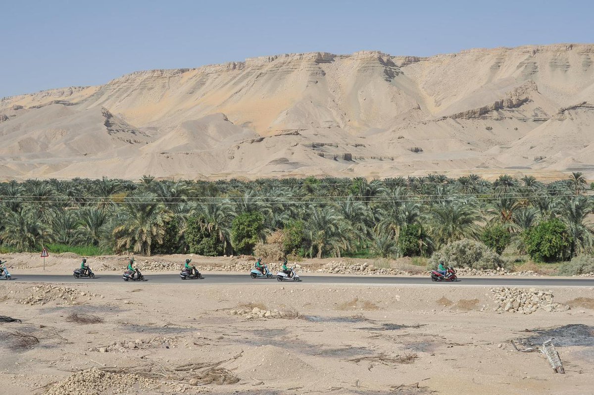 CrossEgypt's tweet image. Recap of day 4, The longest day of CEC 2025.
A 450 KM ride from Bahareya Oasis to Dakhla Oasis, filled with beautiful sightseeing and scenery. The riders sure did have a blast and made the best of it. 
#CEC2025