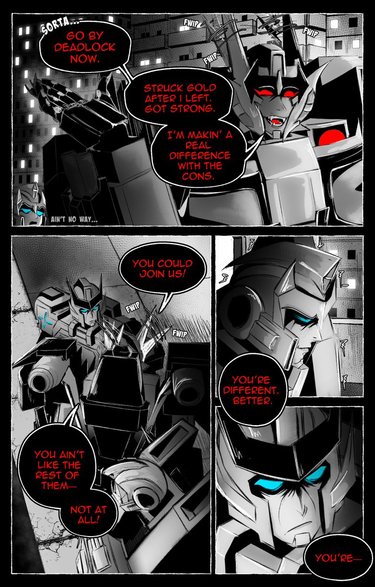 monkiemayhem's tweet image. “You cant ship Ratchlock cause they never actually met!!!” ERRRRR WRONG! They literally met in the manga. Look.

#Ratchet #drift #hotrod #transformers