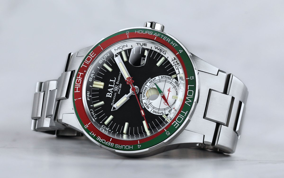 BALLWatchCo's tweet image. Roadmaster Ocean Explorer: shop.ballwatch.ch/DM3120C-S1CJ
Two-week high/low tide indication  | Micro gas tube-illuminated moon phase display | Spring and neap tide indication
Be Your Greatest Self

#tide #lumewatch #toolwatch #moon #gravity #boating #tidewatch #angler #angling #fishing