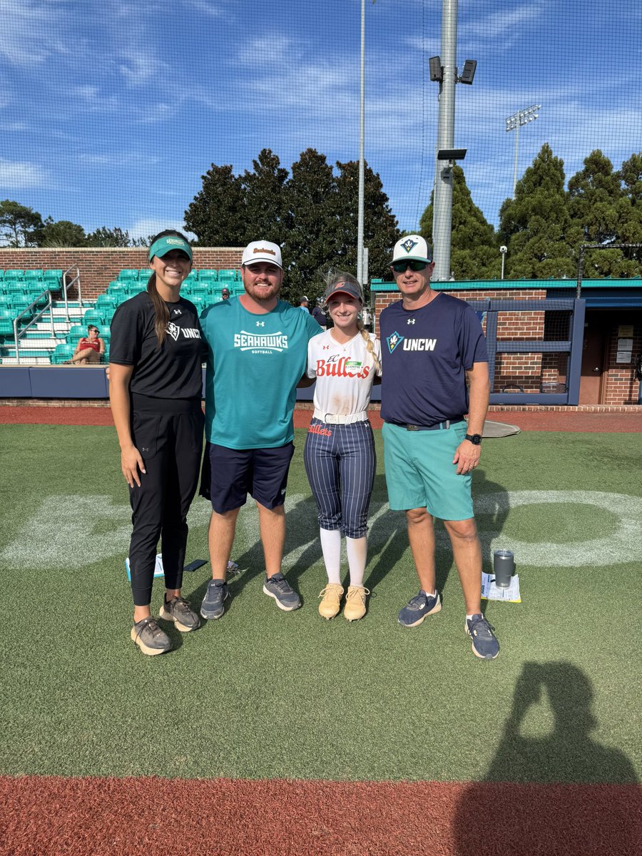 🩵BACK AT BOSEMAN🩵 Loved being back in Wilmington for another amazing camp at <a href="/UNCWsoftball/">UNCW Softball</a> ! So thankful to be able to get to know all of the coaches better and show them my talent and work ethic! Can’t wait to be back very soon! Go Seahawks ‼️<a href="/AshleyWadeUNCW/">Ashley Wade</a> <a href="/AbbeyLatham/">Abbey Latham</a>