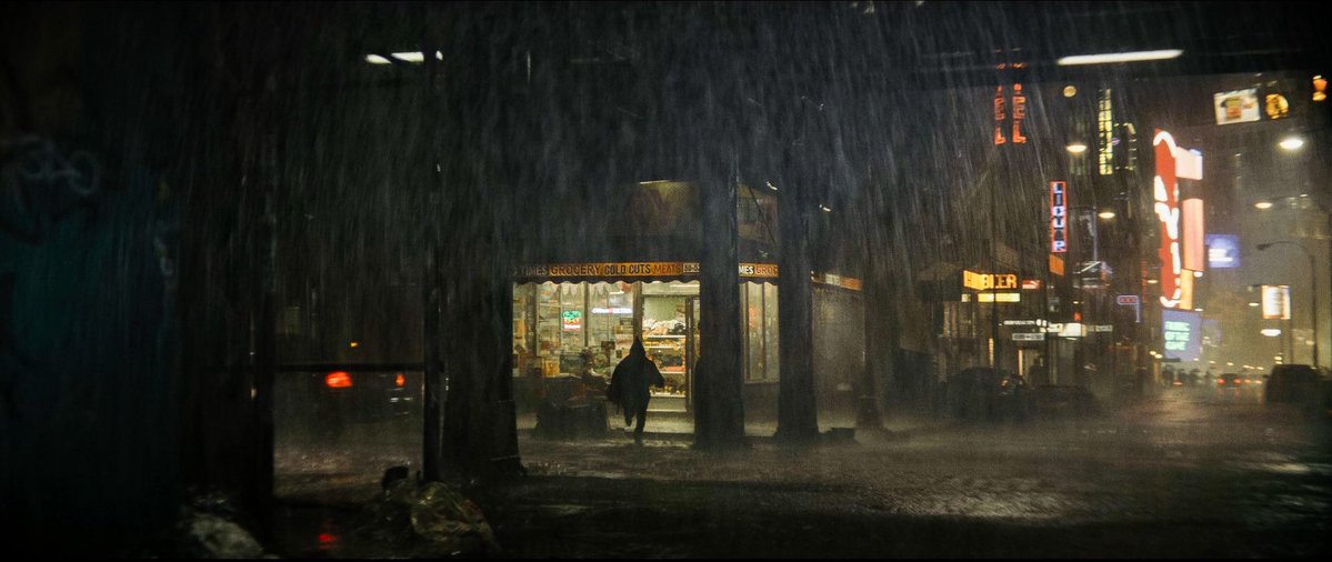 TheBatmanlogic's tweet image. Gotham City in The Batman is arguably the best we’ve ever seen in a live action Batman movie.
