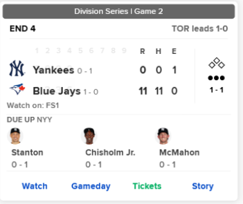 " The yankess will sweep the jays" , STFU, lets fucking go baby!!!! <a href="/BlueJays/">Toronto Blue Jays</a> #Bluejays <a href="/Yankees/">New York Yankees</a> are trash