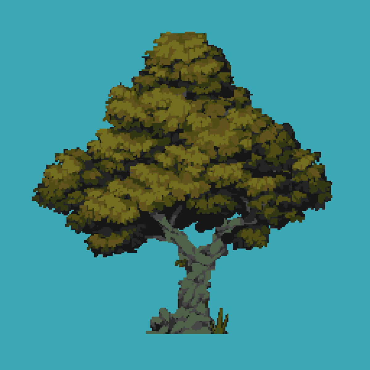 wade_dev's tweet photo. new tree (i am alive :D) #pixelart #ドット絵 https://t.co/wOzb3i3mtC