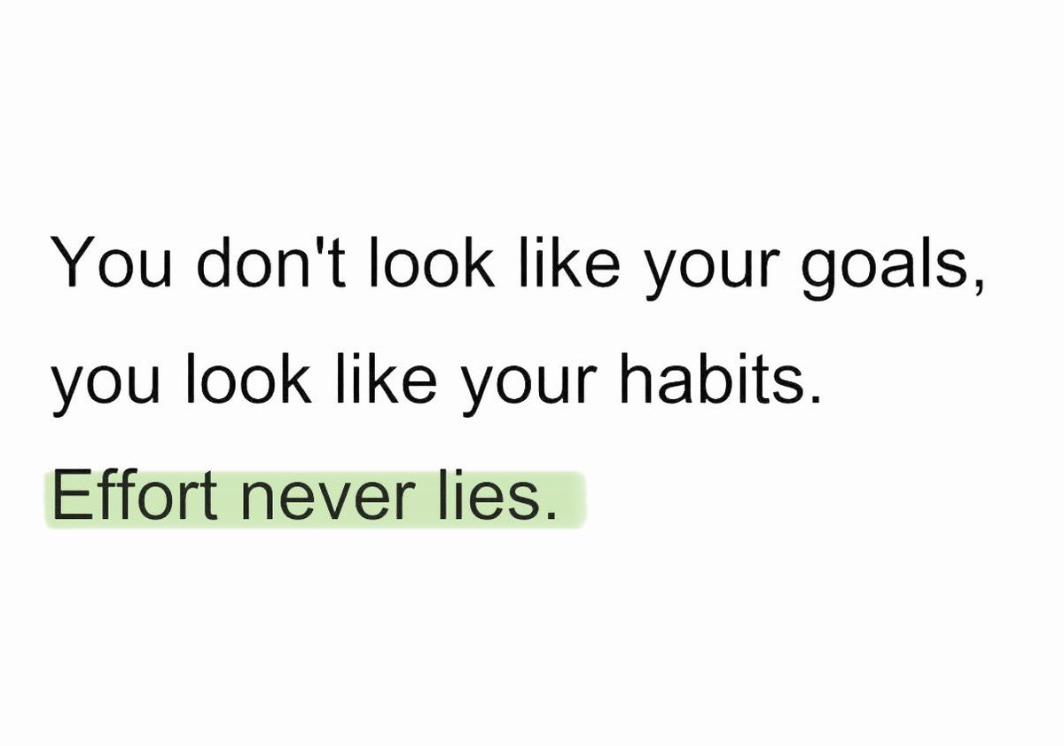 Effort never lies.