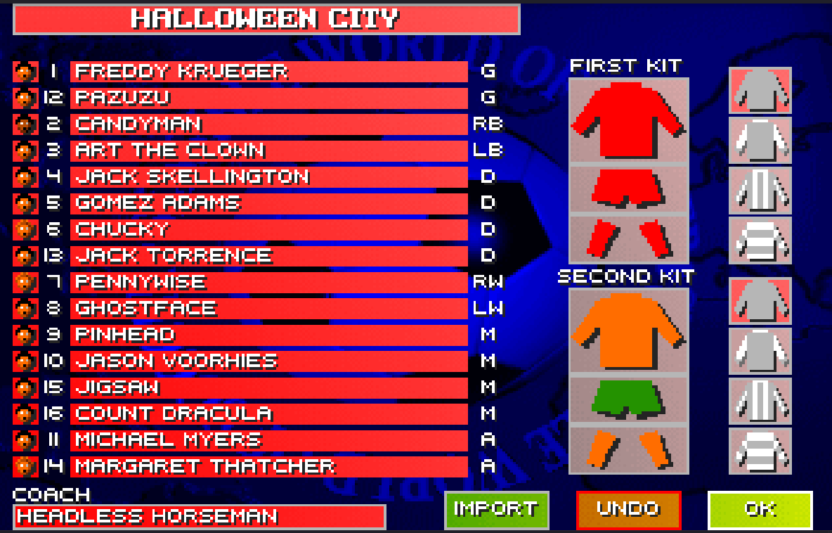 Happy Halloween!

#Halloween #happyhalloween #pinhead #jason #addamsfamily #31stOctober #October #autumn #trickortreat #gamersunite #SensibleSoccer #SWOS #retrogaming #retrogames #amiga #SNES #MegaDrive #gamersunite #commodore #spooky