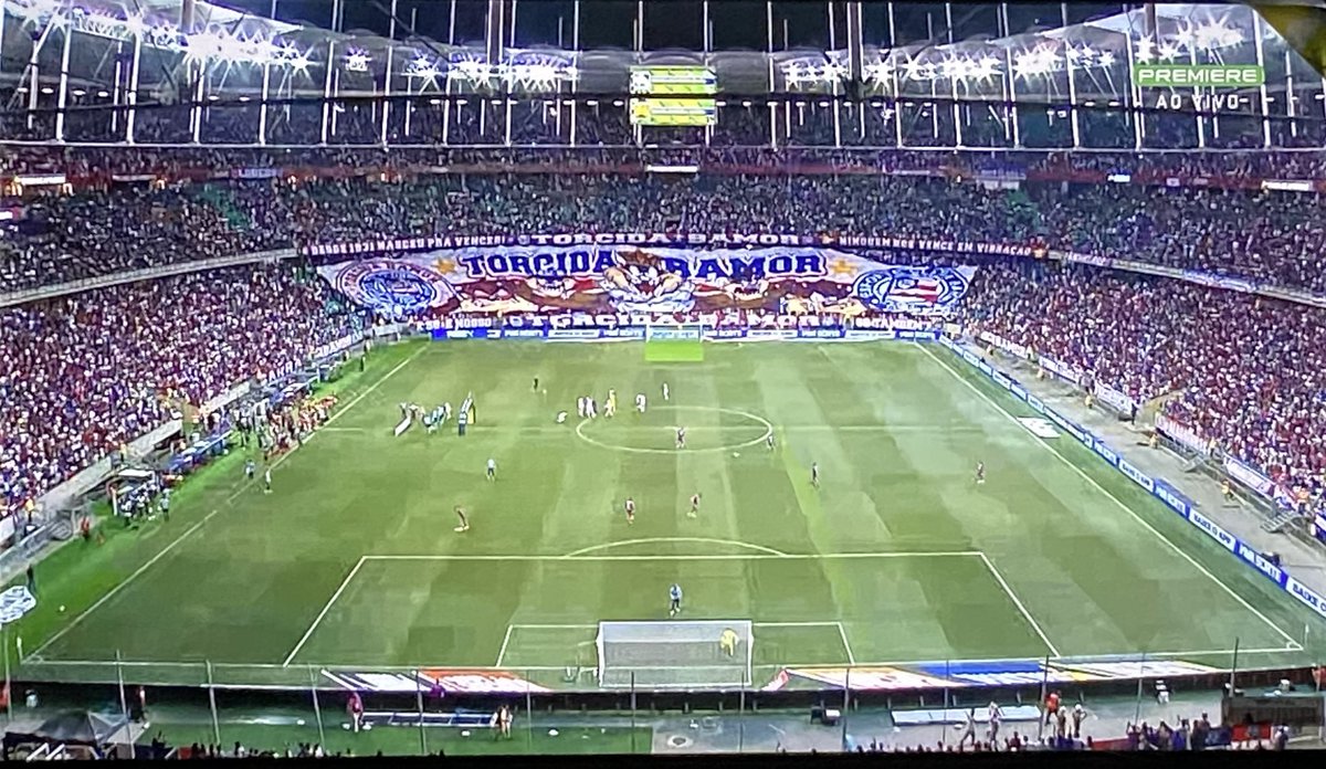Arena Fonte Nova completamente lotada para ver Bahia x Flamengo. 👀🔴⚫️