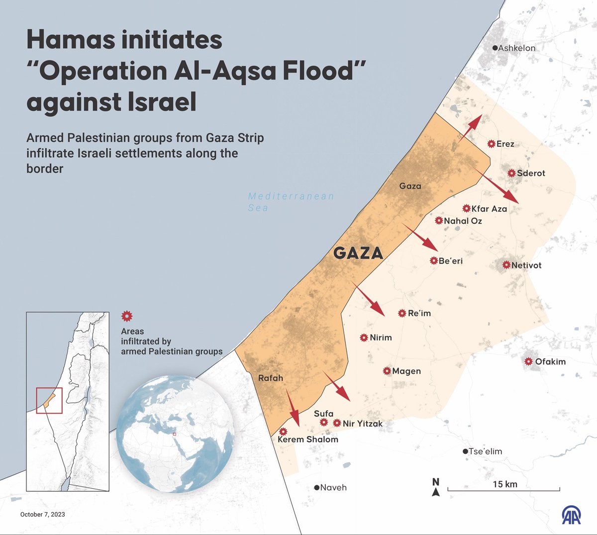Note a expressão “2º Aniversário da Operação Dilúvio de Al-Aqsa” no cartaz acima.