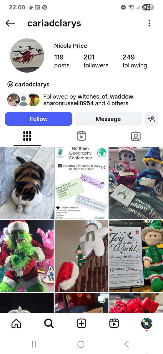 My Instagram has been hacked! 
The last post by me was the cancellation of Northern Geography Conference. If 'I' post anything or send you a link via Insta it's not me! Please report it. Working on getting it back. Passwords have been changed.