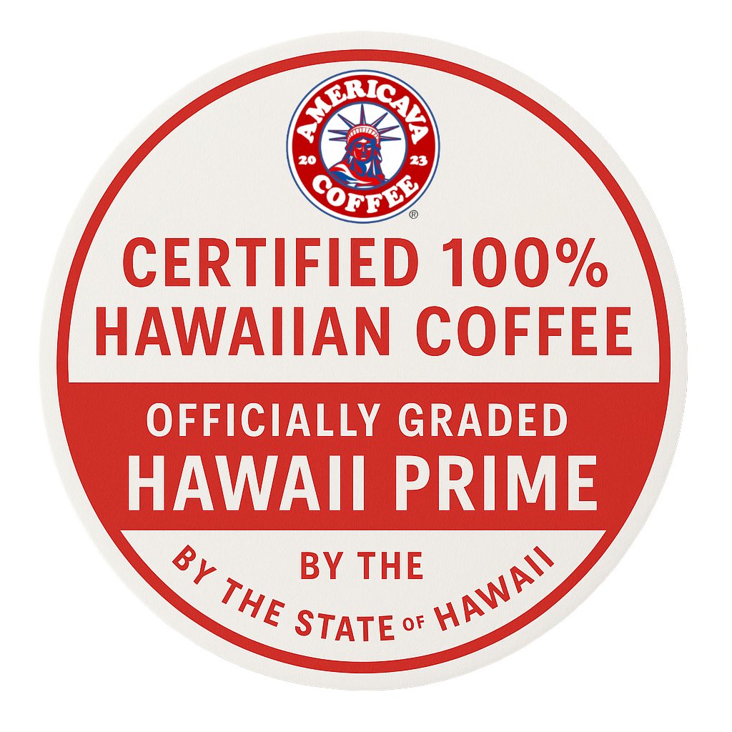 Americava Coffee Company is sourced from MTZ Kaʻu Coffee Farms – Pahala, Hawaiʻi. 🏝️ 
Certified 100% Hawaiian Kaʻu Coffee by the Hawaii Dept. of Agriculture (Grade: Hawaii Prime). ☕️ 
Authentic. Premium. Made in the USA. 🇺🇸