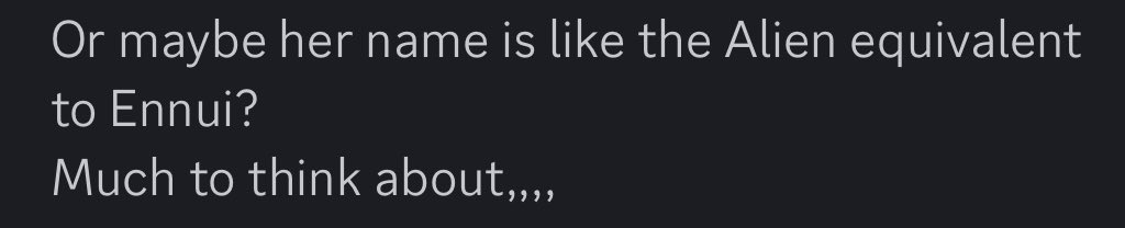 aviansquiidnt's tweet photo. Oh yeah Aliennui lore I guess, I’ve been referring to her as just Ennui for the most part but I’ve just been using my epic bullshitting powers
#InsideOutAU #aliennui https://t.co/fnJ67j9Y5O