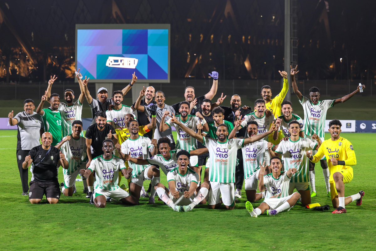 ثلاث نقاط جديـدة، وعلامـة كاملـة
ألـف مبـروك لجمهورنـا الغالـي 😍💚'

#جدة_الأنوار | #دوري_يلو