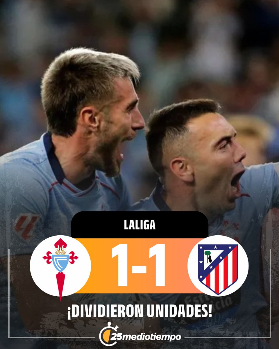 ¡NADA PARA NADIE! 😱

Celta de Vigo empata ante el Atlético de Madrid en LaLiga

bit.ly/46Se06t