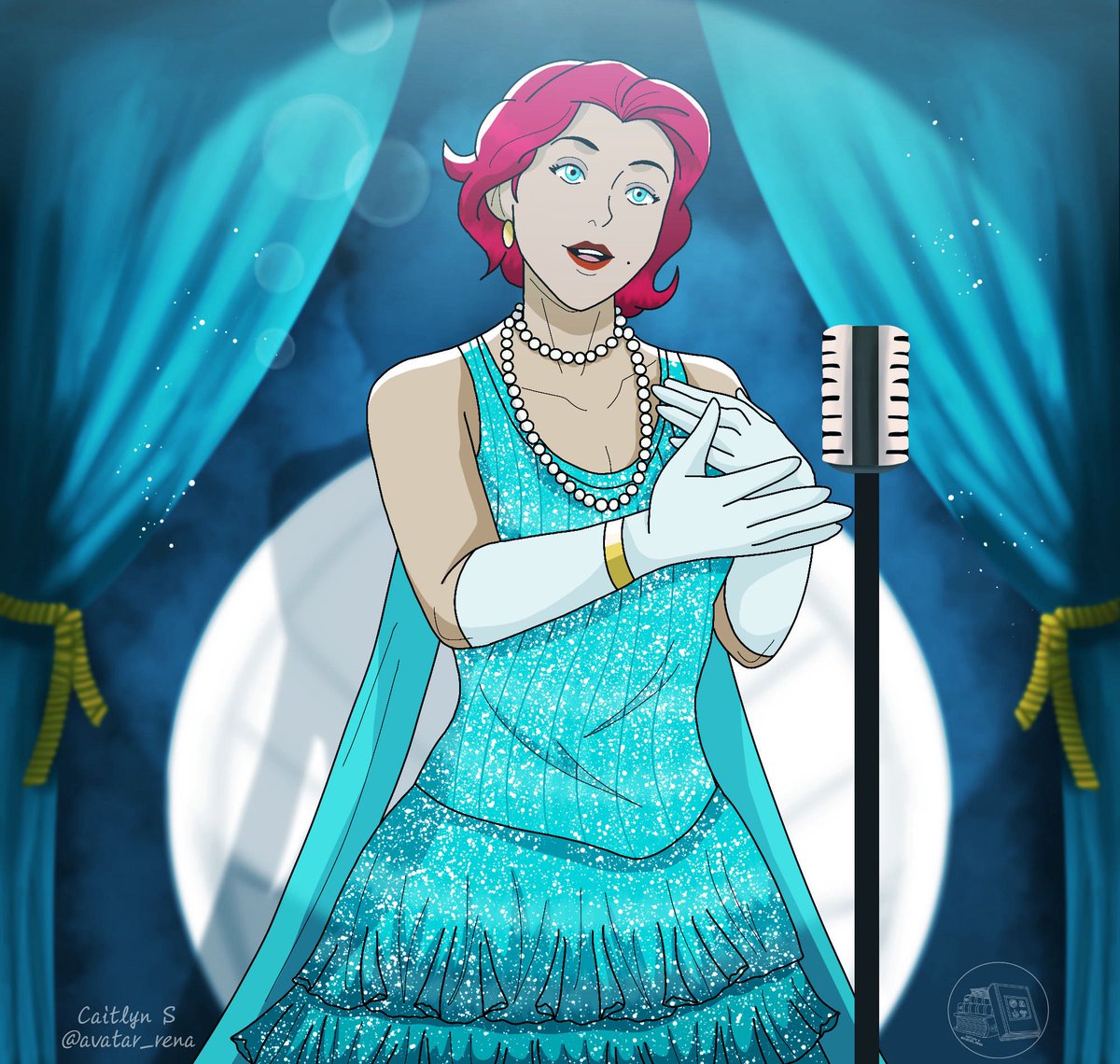 Many thanks to <a href="/TheLegendofRena/">The Legend of Rena</a> for this stunning artwork of Ginger in her Club Singer days in my fan fiction: Republic City Stories. Based off ATLA and TLOK. 

#fanfiction #ATLA #TLOK #Ginger