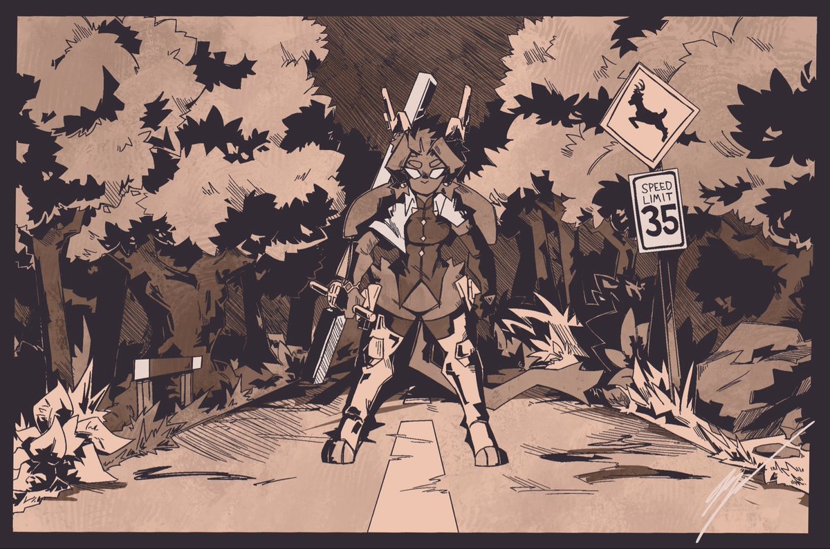 (Sybil Sunday) Aha, I don't have to come up with an idea, I can just use today's Inktober prompt, I say as the utter fool I am cause the prompt is DEER THATS NOT EVEN THE RIGHT ANIMAL but woo yeah line and background stuff #pseudoregalia