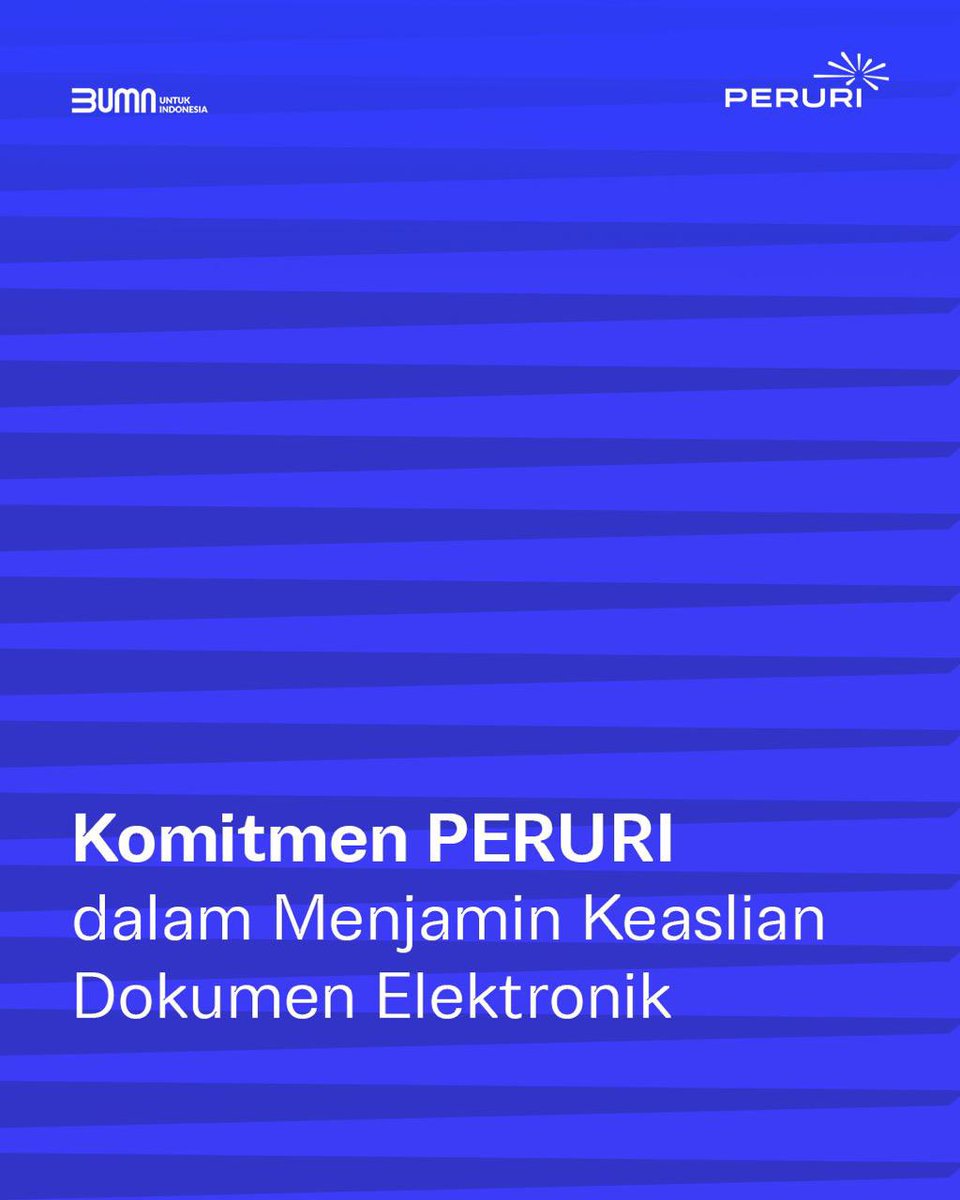 riereyey's tweet photo. Keamanan digital adalah kewajiban. PERURI memastikan setiap dokumen elektronik tetap asli, sah, dan terlindungi.

#PerusahaanTeknologiHighSecurity #InnovationforASovereignFuture #KemajuanBerdaulat #InovasiKeamananTinggi #PeruriGovTechIndonesia #TrusteeOfSovereignty https://t.co/LMOxQvrGrE