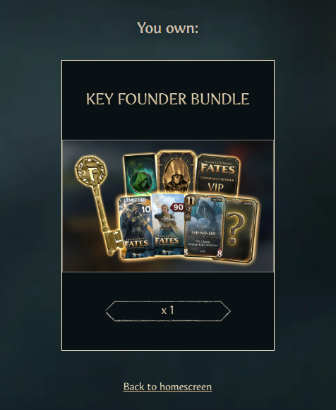 Finally, I managed to grab a Key Founder Bundle from Might &amp; Magic Fates before the Pre-Sale ended!

As someone who’s not great at PvP skills, card-based games are the perfect fit for me.

Can’t wait for the Closed Beta release to give it a try!

<a href="/MightMagicFates/">Might & Magic Fates TCG</a> <a href="/Immutable/">Immutable</a>