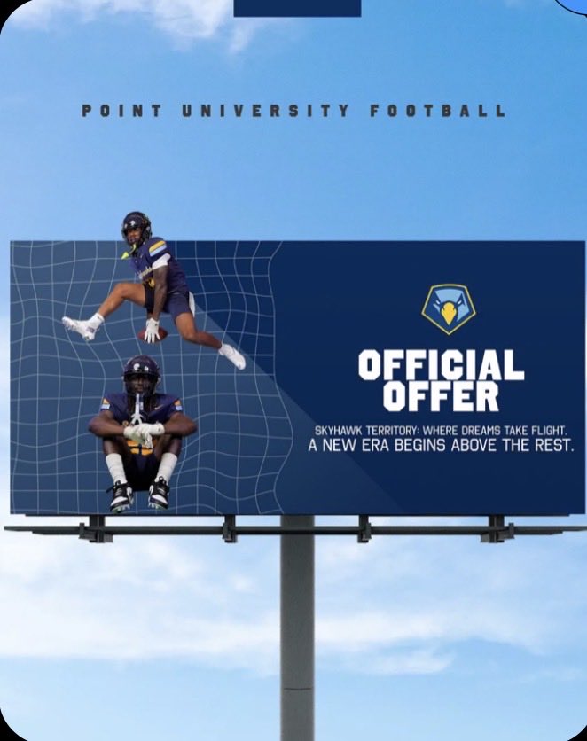 bigskilled57's tweet image. Extremely Blessed to Receive an offer from Point University# Go SkyHawks!! 🦅 
@brodariousH 
@CoachBEason33 
@SSPantherFB 
@CoachHayesJr 
@Coach_DCarden 
@BlairHarrison44 
@SymeonCurtis