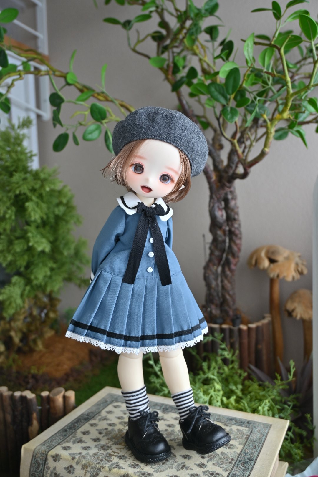 Amavel Nounours Chocolatory ワンピース ベレー帽 Amavel Nounours Chocolatory ワンピース ベレー帽