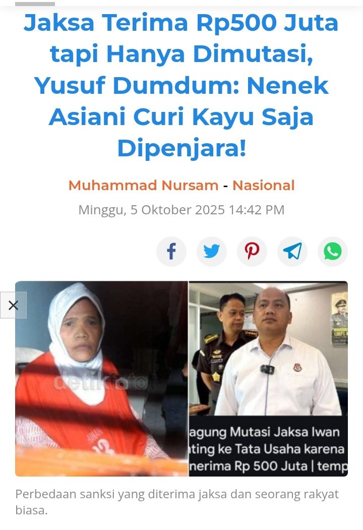 cangkem waras (@tr1ey) on Twitter photo Hukum kok begini amat <a href="/KejaksaanRI/">Kejaksaan RI</a> , pak presiden <a href="/prabowo/">Prabowo Subianto</a> apa penggakan hukum yang begini mau dipertahankan ya? Hukum kok begini amat <a href="/KejaksaanRI/">Kejaksaan RI</a> , pak presiden <a href="/prabowo/">Prabowo Subianto</a> apa penggakan hukum yang begini mau dipertahankan ya?