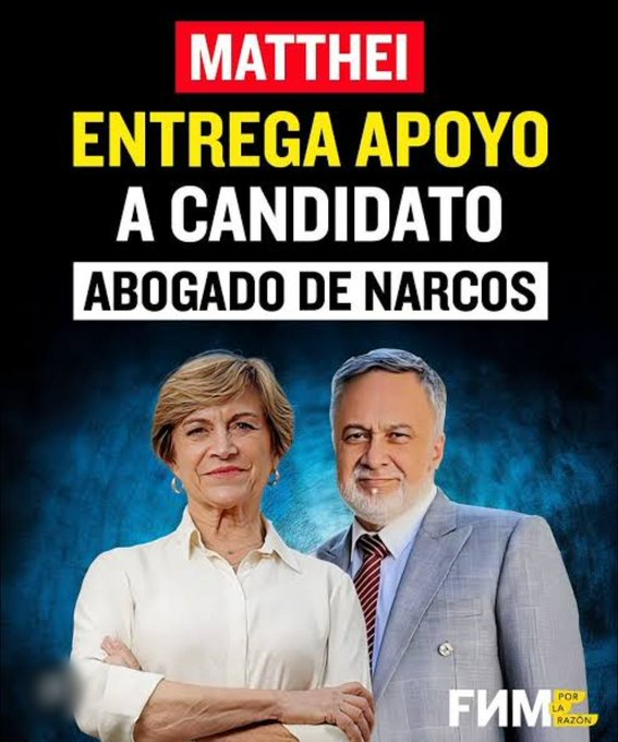 Pensé que
<a href="/evelynmatthei/">Evelyn Matthei</a>
ya había cometido todos los errores y torpezas de la vida, pero despotricar todos los días en contra de la delincuencia y al mismo tiempo presentar como candidato a diputado a
<a href="/AldoDuqueSantos/">Aldo Duque</a>
es de una estupidez salvaje, de principiante, es una lápida⚰️