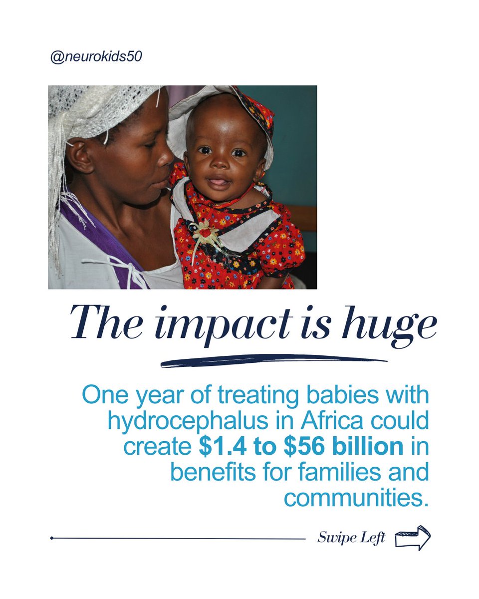 NeuroKids50's tweet image. Treating hydrocephalus is one of the most cost-effective health investments worldwide. In Africa, just one year of care can create up to $56B in benefits for families &amp;amp; communities. Learn more: bit.ly/warfresearch
#ChildHealthDay #GlobalHealth