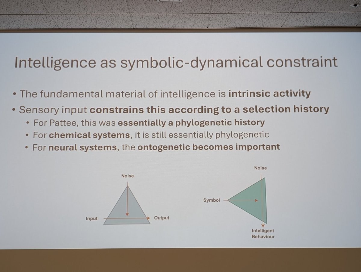 HirokiSayama's tweet image. Benjamin Gaskin discusses intelligence as a symbolic-dynamical constraint
Nice to see reference to Howard Pattee's work
#ALIFE2025 #TONAL2025
@ALifeConf