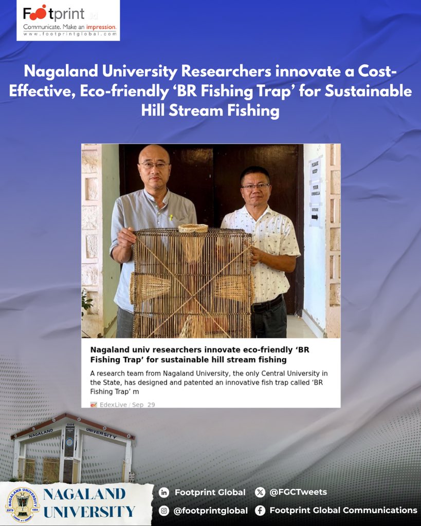 FGCTweets's tweet image. The innovation, which has a UK patent, promises to support local communities with affordable, sustainable fishing solutions &amp;amp; strengthens Nagaland University’s growing reputation for research-driven societal solution

#Fishing #LocalCommunities #Innovation  #Sustainability