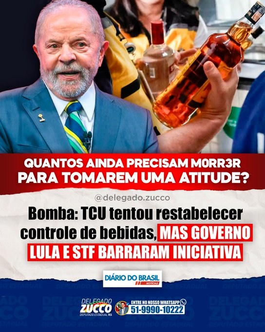 BrazilenDireita's tweet photo. O #TCU determinou o restabelecimento do #Sicobe, sistema que fiscalizava a produção de #bebidas e combatia #fraudes bilionárias.
No entanto, a #AGU barrou a medida, e o ministro do #STF, Cristiano #Zanin, indicado por Lula, suspendeu a decisão, alegando que traria “altos custos”. https://t.co/VC8sUH342Y