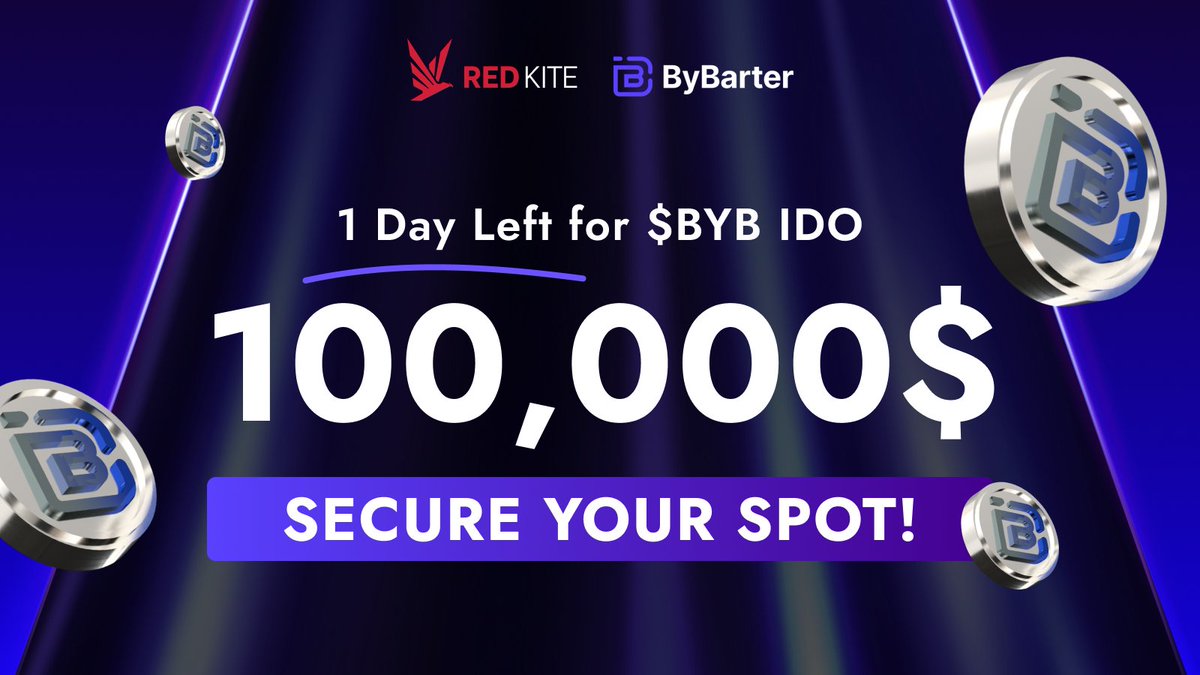 redkitepad's tweet image. 🚨 1 Day Left for the $100,000 $BYB IDO!

👉 Join now: redkitepad.com/#/buy-token/282

💎 Open access — no whitelist or tier required
🗓️ Sale Period: 02:00 UTC, Oct 4 – 11:00 UTC, Oct 7

Secure your spot before it’s too late and be part of @Bybarterio next-gen crypto payment revolution!…