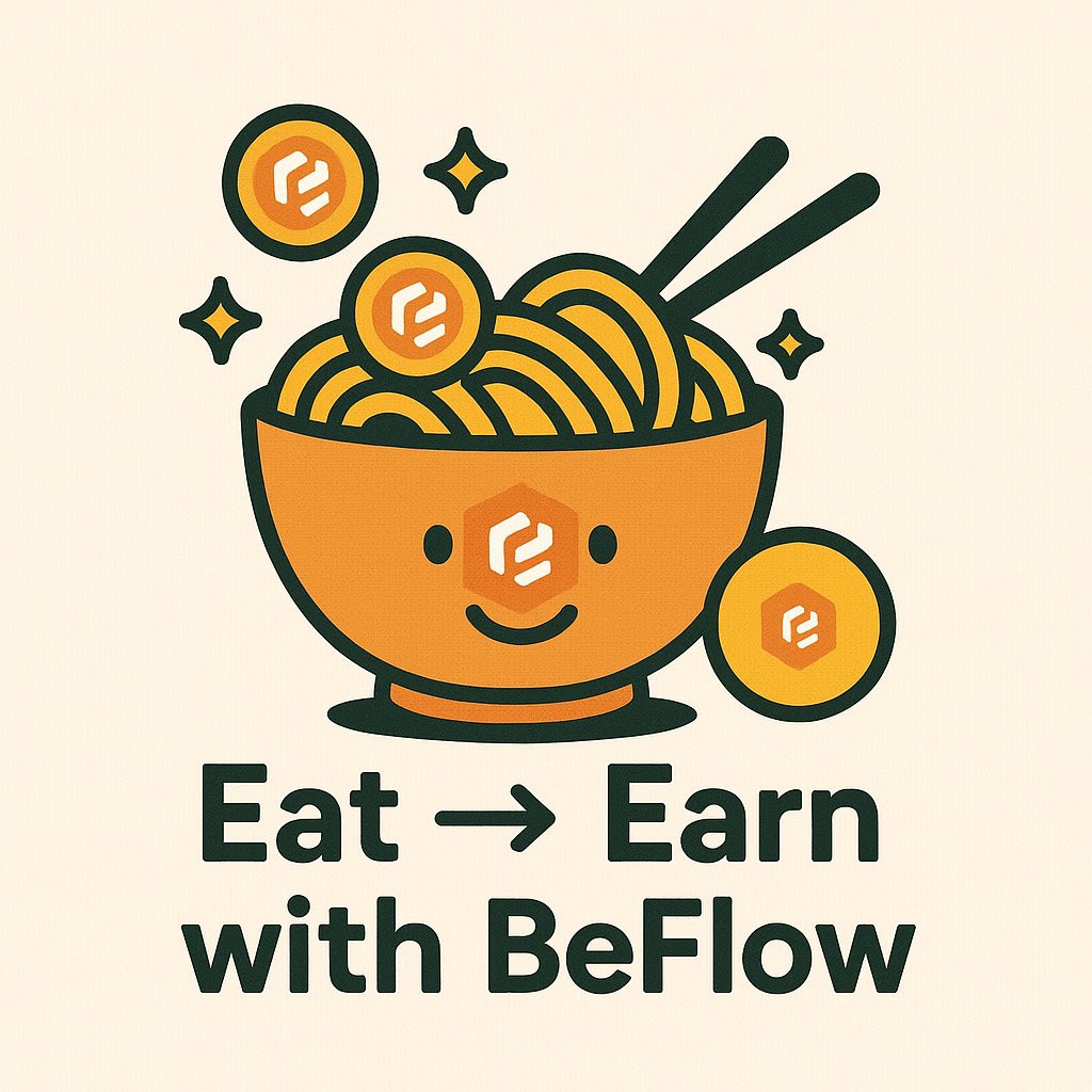 Be_Flowxyz's tweet image. 🍜 Eat → Earn with BeFlow!

Turn your meals into rewards with BeFlow. Every bite is a step closer to earning value while enjoying your favorite dishes.

Enjoy food. Enjoy rewards. 🍲💰
#BeFlow #EatEarn #Rewards #CryptoEarnings