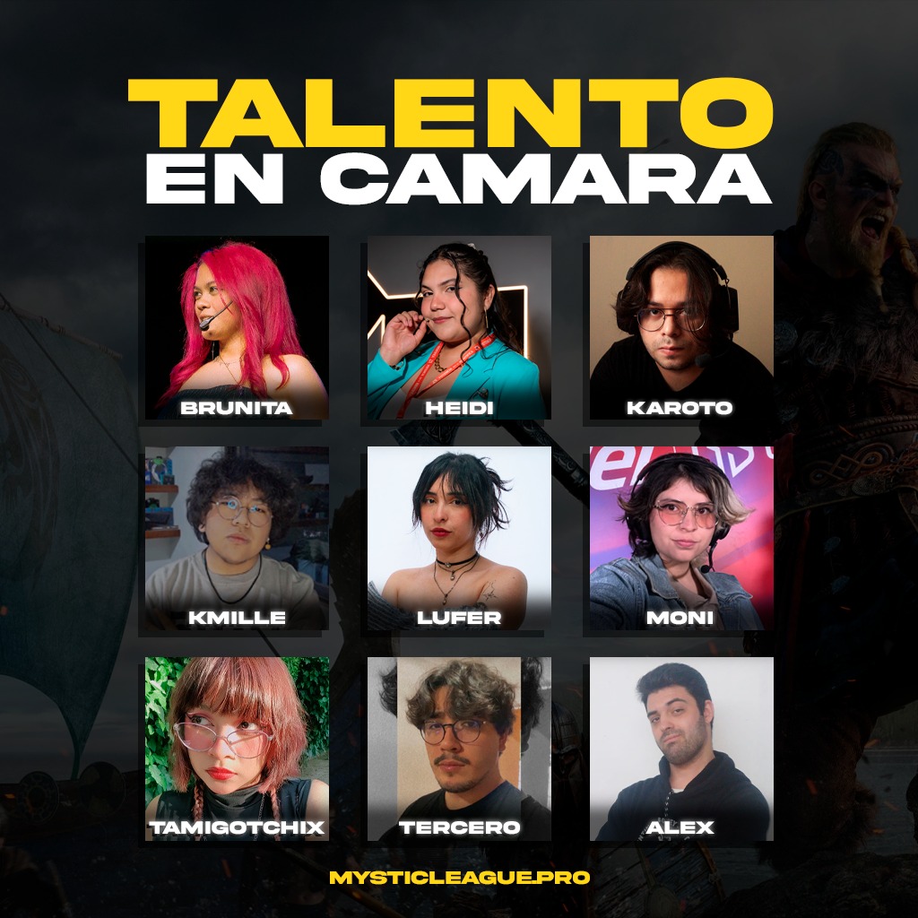 Ellos son los talentos a cámara que nos estarán acompañando a lo largo de la liga más esperada del Tier 3 📷   
¡No te pierdas de las transmisiones que estarán acompañadas de estas grandes voces!
#ML25 🏆