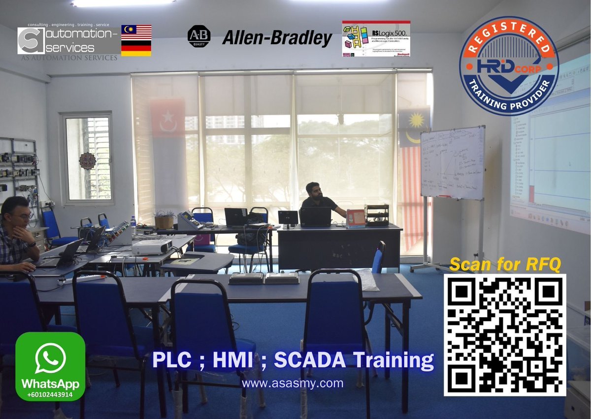 Completed 5 Days #PLCTrainingMalaysia on #AllenBradleyPLC using #RSLogix500 #WeintekHMI &amp; #EasyBuilderPro at AS Automation Services Johor. Real hands-on #SCADATraining for real engineers! #IndustrialAutomation #EngineerUpskill #MalaysiaEngineering 🔗

asasmy.com/request-quotat…