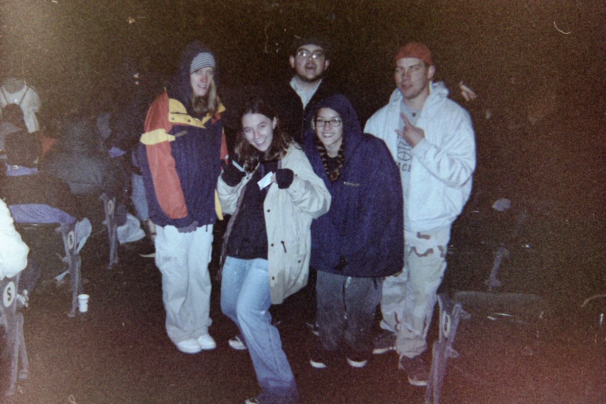 25 years ago today: Trying to stay warm at the <a href="/livetheband/">LIVE</a> / <a href="/CountingCrows/">Counting Crows</a> concert. Englewood, Colorado - October 5, 2000.