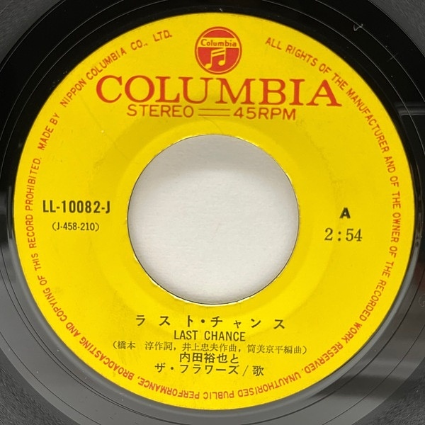 チャレンジ! 内田裕也とザ・フラワーズ アナログ レコード 美品 チャレンジ! 内田裕也とザ・フラワーズ アナログ レコード 美品