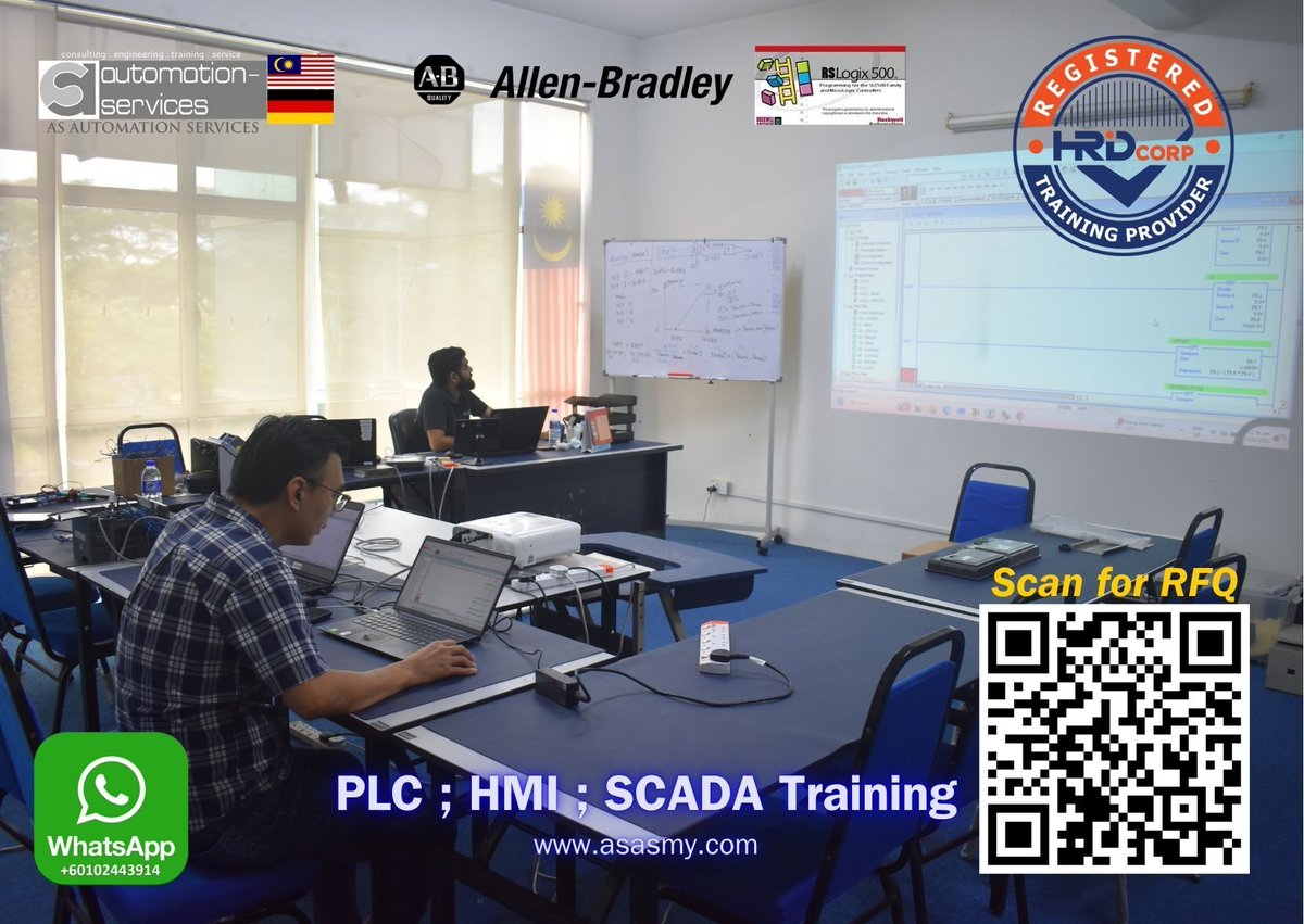 AutomationMy's tweet image. 5-Day #PLCTrainingMalaysia complete! Mastered #AllenBradleyPLC with #RSLogix500 #WeintekHMI &amp;amp; #EasyBuilderPro at AS Automation Services Johor. Real #SCADATraining for #IndustrialAutomation #EngineerUpskill #MalaysiaEngineering 🔗

asasmy.com/request-quotat…