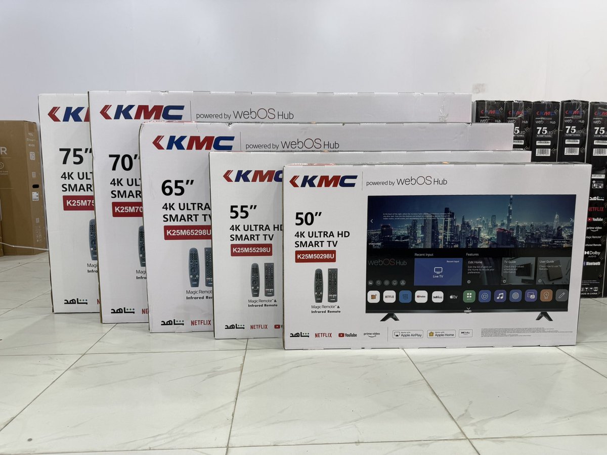 masdrTV's tweet photo. شاشات تلفزيون سمارت 4K نظام تشغيل LG
ماركة KMC 
50 بوصه 880 ريال
55 بوصه 1070 ريال
65 بوصه 1370 ريال
70 بوصه 1470 ريال
75 بوصه 1760 ريال
85 بوصه 2530 ريال
شامل الضريبه والتوصيل داخل الرياض
واتساب 0595539691
#شاشات_تلفزيونً #تلفزيونات #شاشة https://t.co/AhlZ1TwZEe