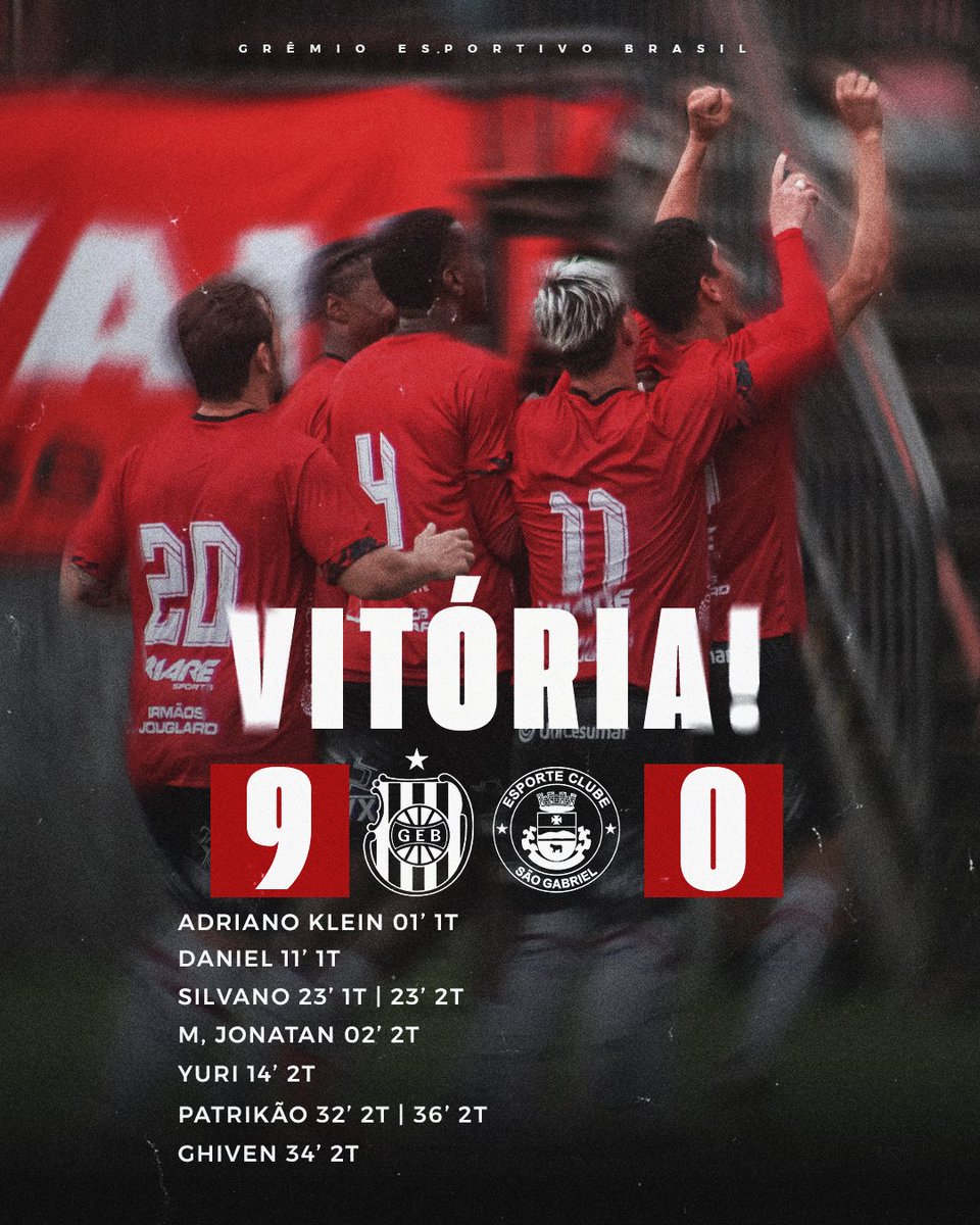 GEBrasilOficial's tweet photo. Os primeiros três pontos foram conquistados dentro de casa, com uma goleada e 9️⃣ gols marcados. 

Vamos por mais! 🇹🇹

#ReconstruçãoXavante https://t.co/tork7YgQ3X