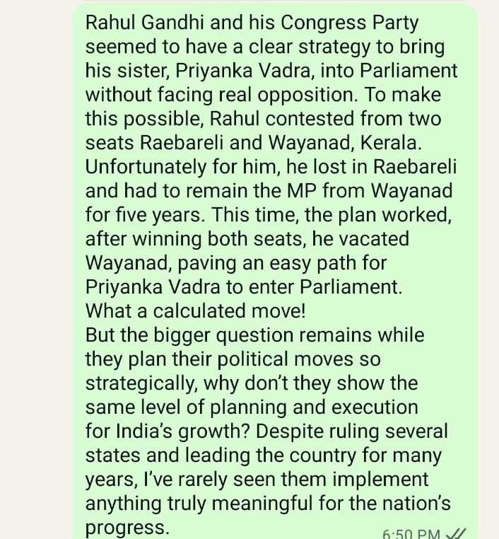 krantimohan6666's tweet photo. Rahul Gandhi’s master plan worked.

#Politics #India #RahulGandhi #PriyankaVadra #BJP #CongressFailedTelangana
#Congress_China_MoU https://t.co/xp9MmHVL3q