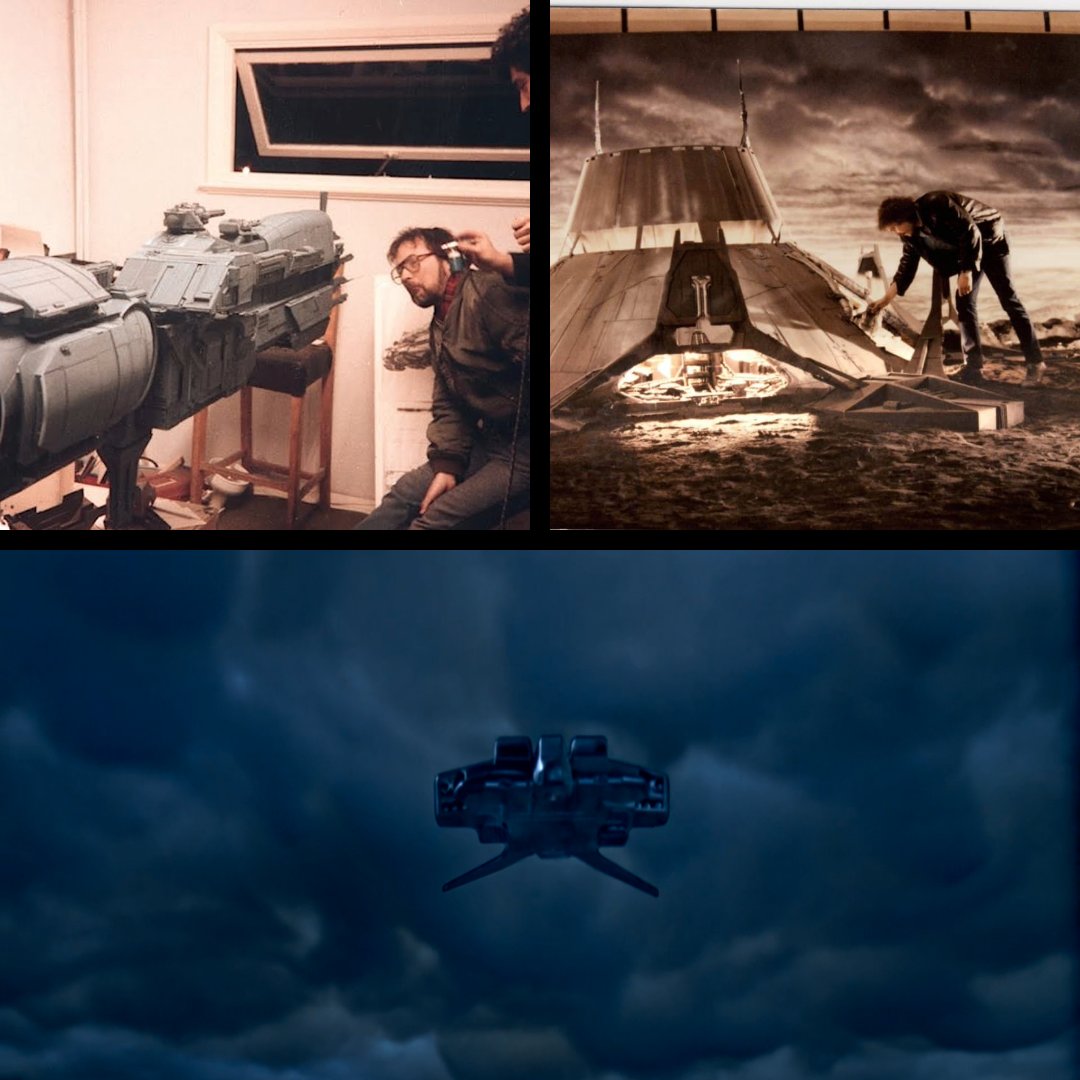 aliensexpanded's tweet image. From dropships to APCs, the miniature work in Aliens is flawless. The sense of scale, the lighting, and the way they integrate into live-action shots make it hard to believe you’re not looking at full-sized military hardware.

💬 Which miniature shot is your favorite in Aliens?…