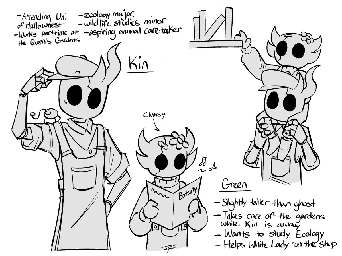 #hollowknight (modern au)
some vessel stuff!!! im going to have to split my drawings for them into two parts. so i'll draw hollow and ghost's routines next