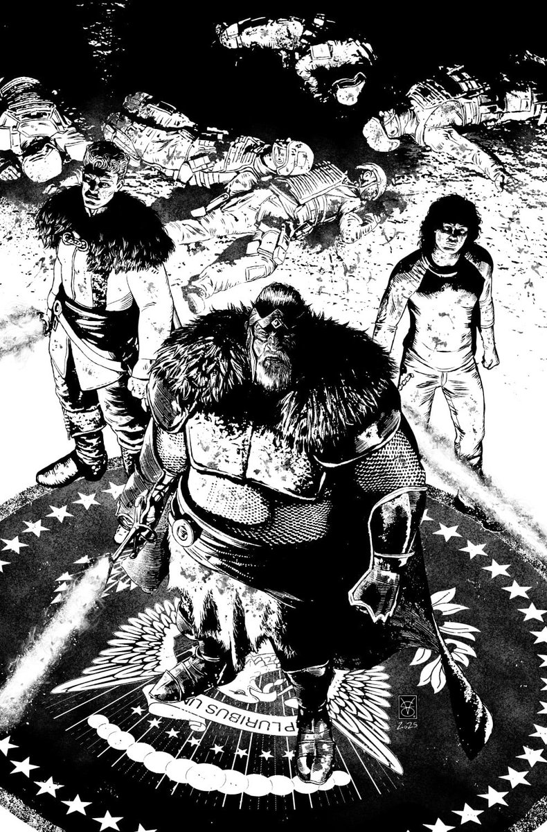 Conquered #1 Ashcan and Hardcover inks.
On the floor of the Oval Office. 
#comics #fantasy