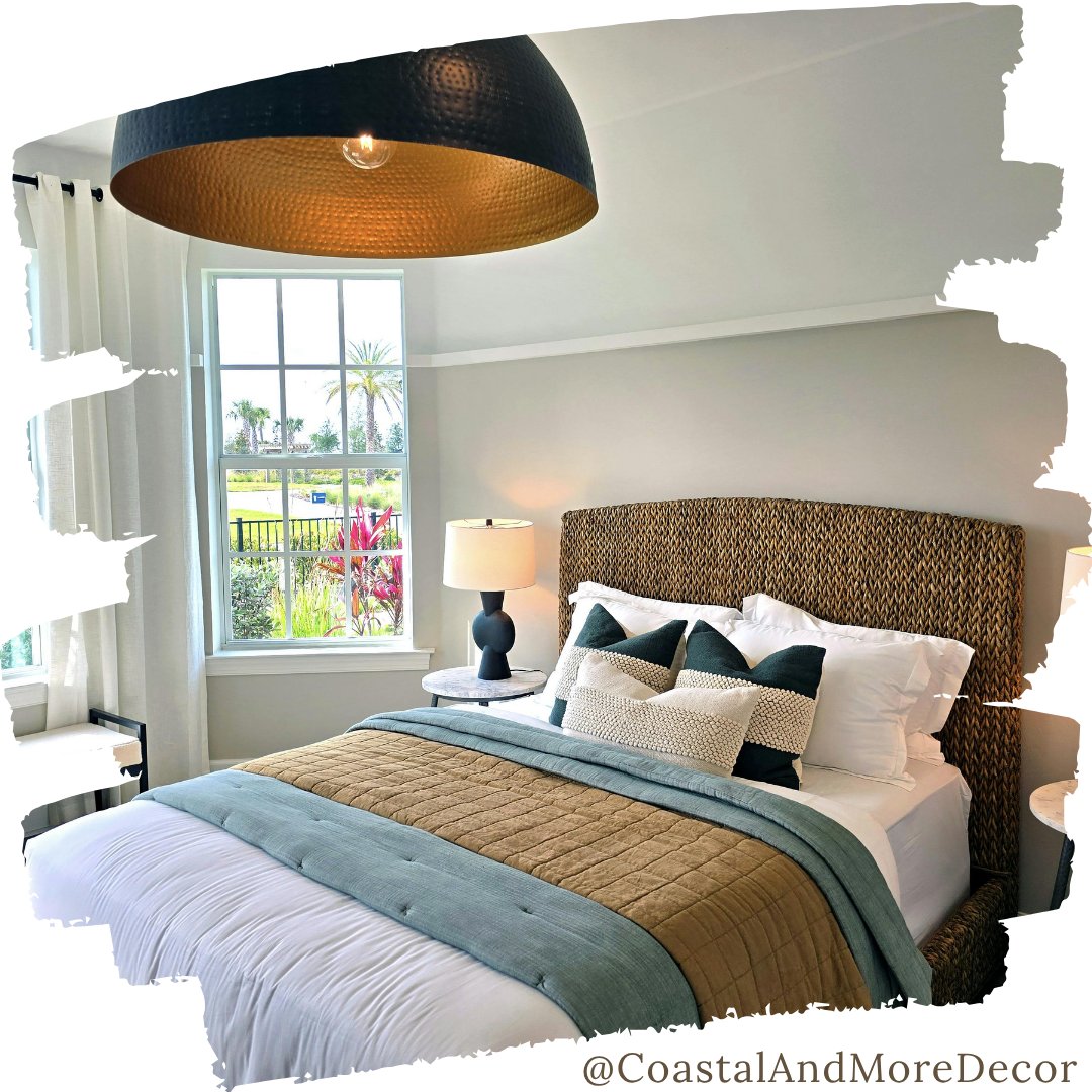 CSTL_More_Decor's tweet image. A bedroom that feels like a peaceful retreat ✨ From the natural woven textures of the headboard to the cozy layered bedding and warm lighting, this space is all about comfort & style. Perfect balance of coastal charm & modern elegance.
Coastalandmoredecor.com
#CoastalLiving…