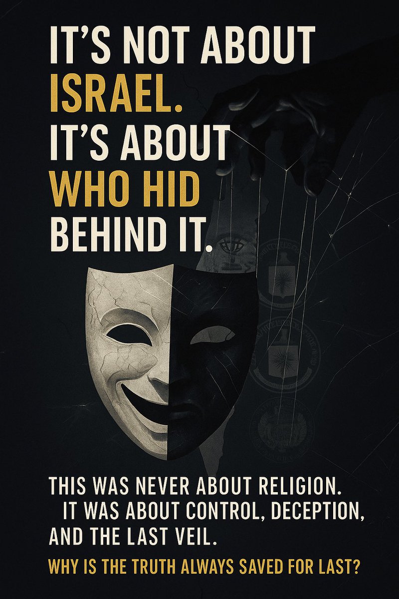 irishpatriot91's tweet image. 4/
Why hasn’t Israel been exposed yet?
Because of optics.
Because of the victim card.
Because when that curtain lifts, the public needs to be ready.
Redpill too hard, too fast the system collapses.
Soft disclosure is underway. Quietly.